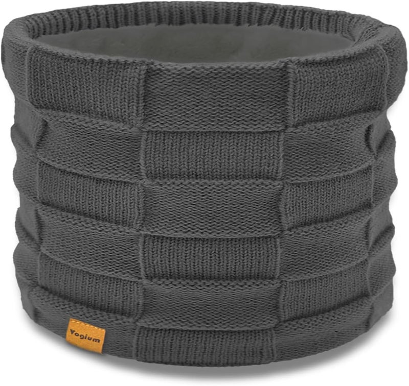 Vogium Kids Double-layer Knit Neck Warmer Gaiter | Thermal Fleece Face Cover for 6-14 Year Olds Boys Girls | Ski, Play - Image 1